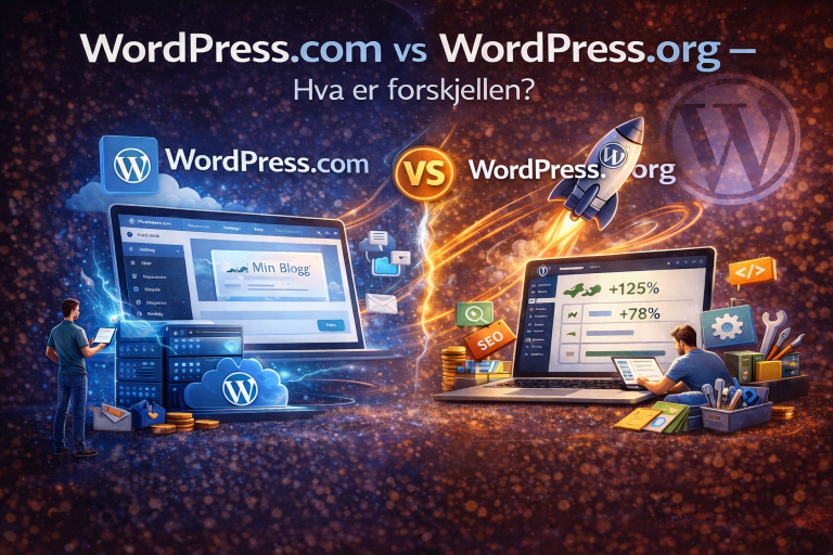 Forskjellen på wordpress.com og wordpress.org