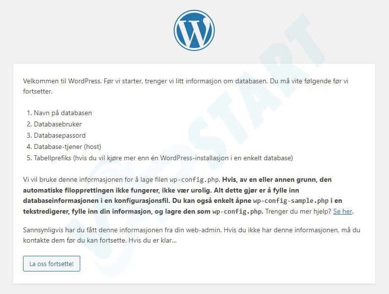 Hvordan installere WordPress - Bilde 1